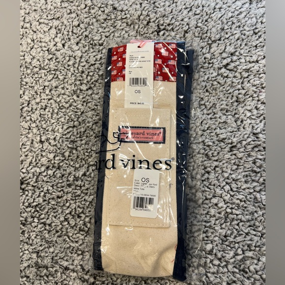 Vineyard vines flag and stars wine tote - Picture 2 of 6